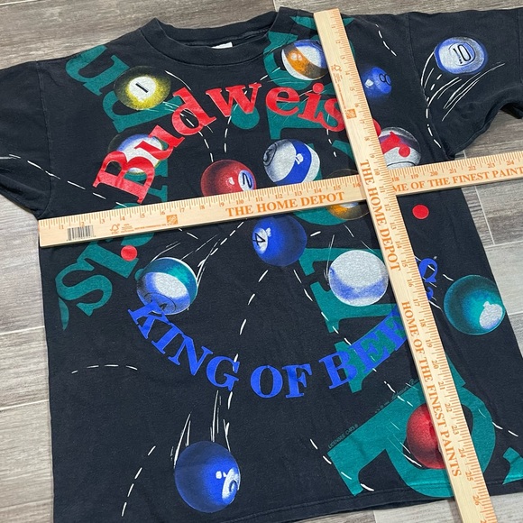 Vintage Budweiser AOP T Shirt Kings Of Beers Wild Oats Tag L - Picture 6 of 7